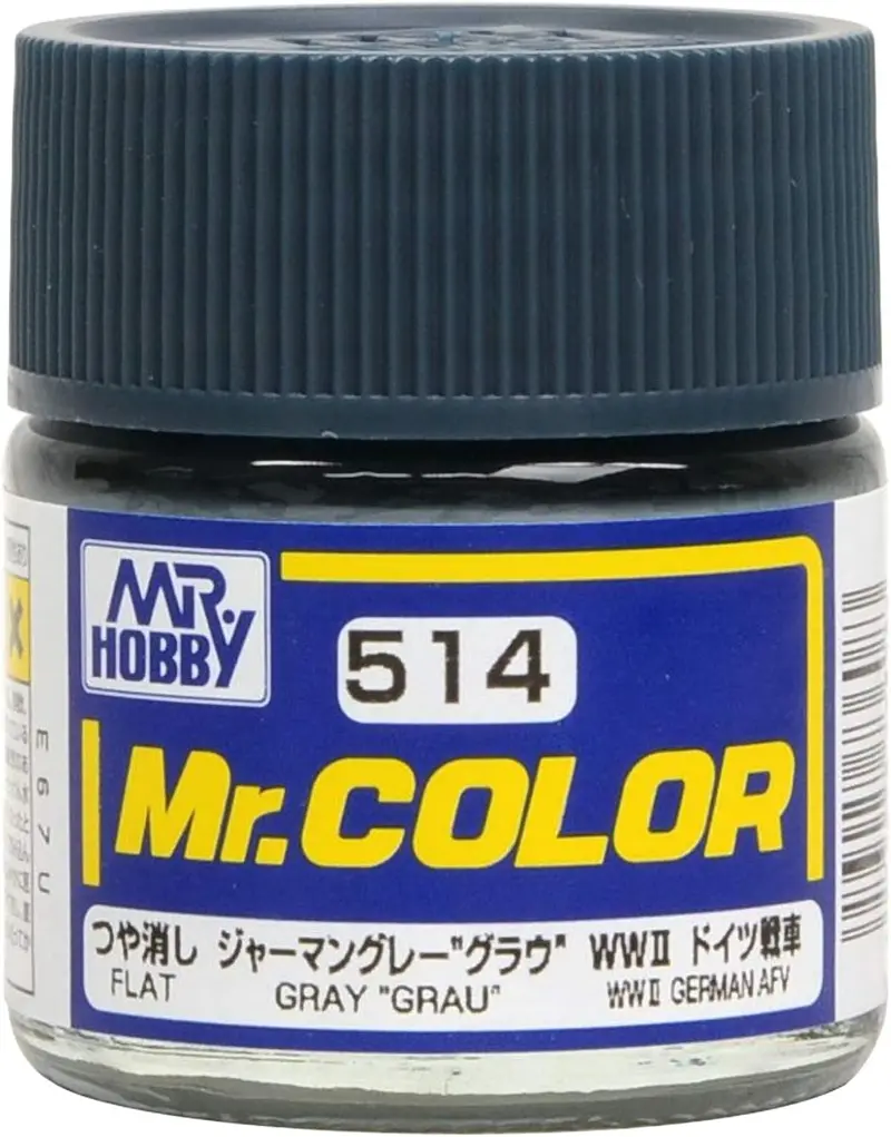 Mr. Hobby Mr. Color C514 Flat Gray "Grau" Wwii Germany Afv 10Ml Bottle 1