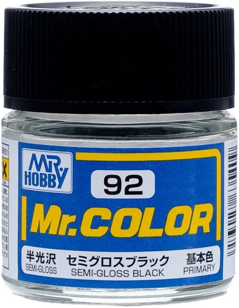 Mr. Hobby Mr. Color C92 Semi-Gloss Black 10Ml Bottle 1