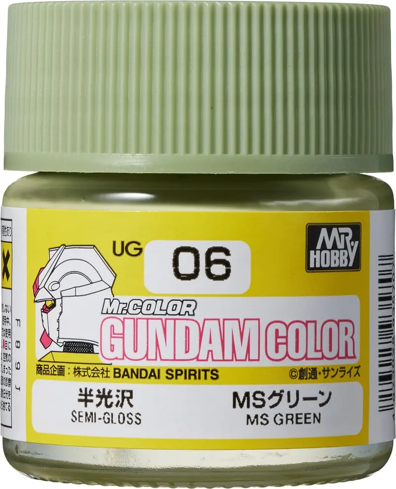 Mr. Hobby Mr. Color Gundam Color Ug06 Ms Green Semi Gloss 10Ml Bottle 1