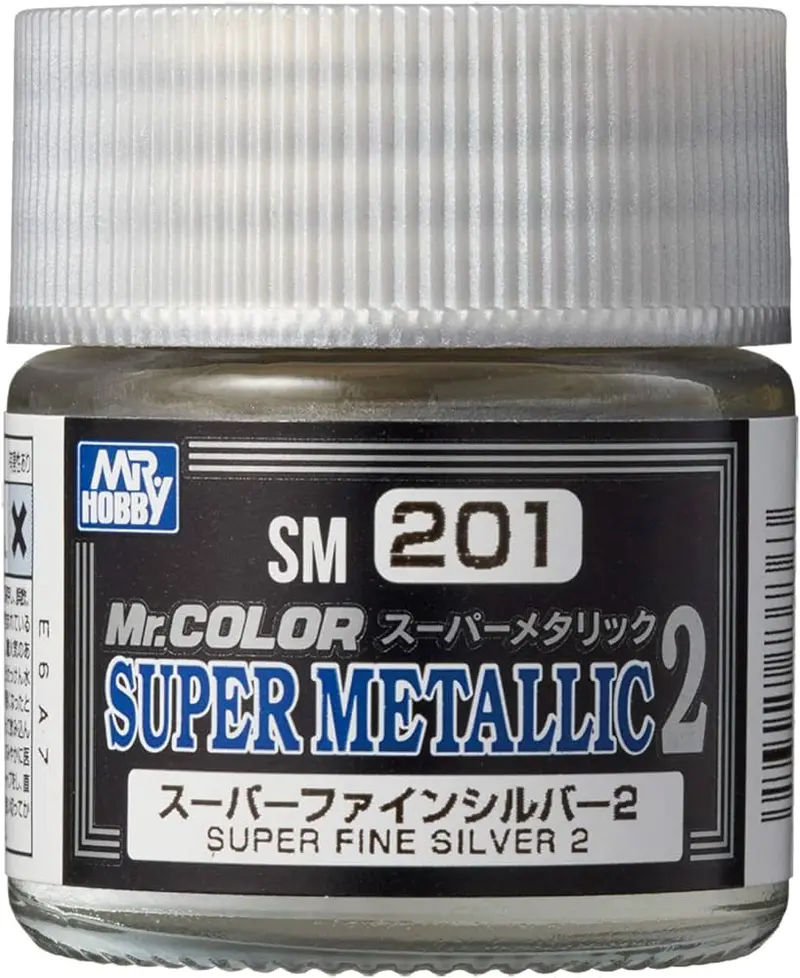 Mr. Hobby Mr. Color Super Metallic Sm201 Super Fine Silver 2 10Ml Bottle 1