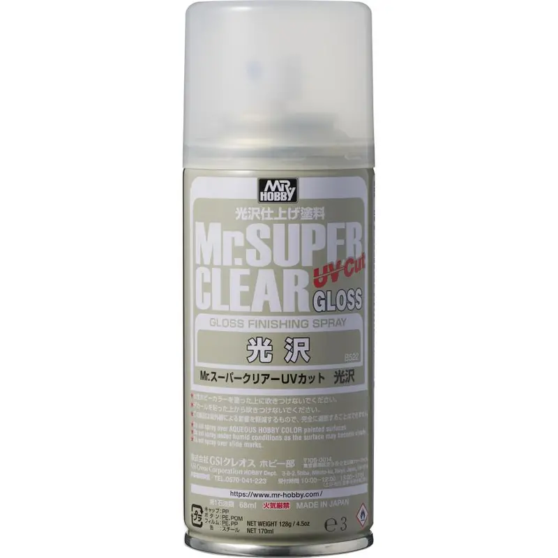Mr. Hobby Mr. Super Clear Gloss Uv Cut 170Ml B522 B-522 Model Kit 1