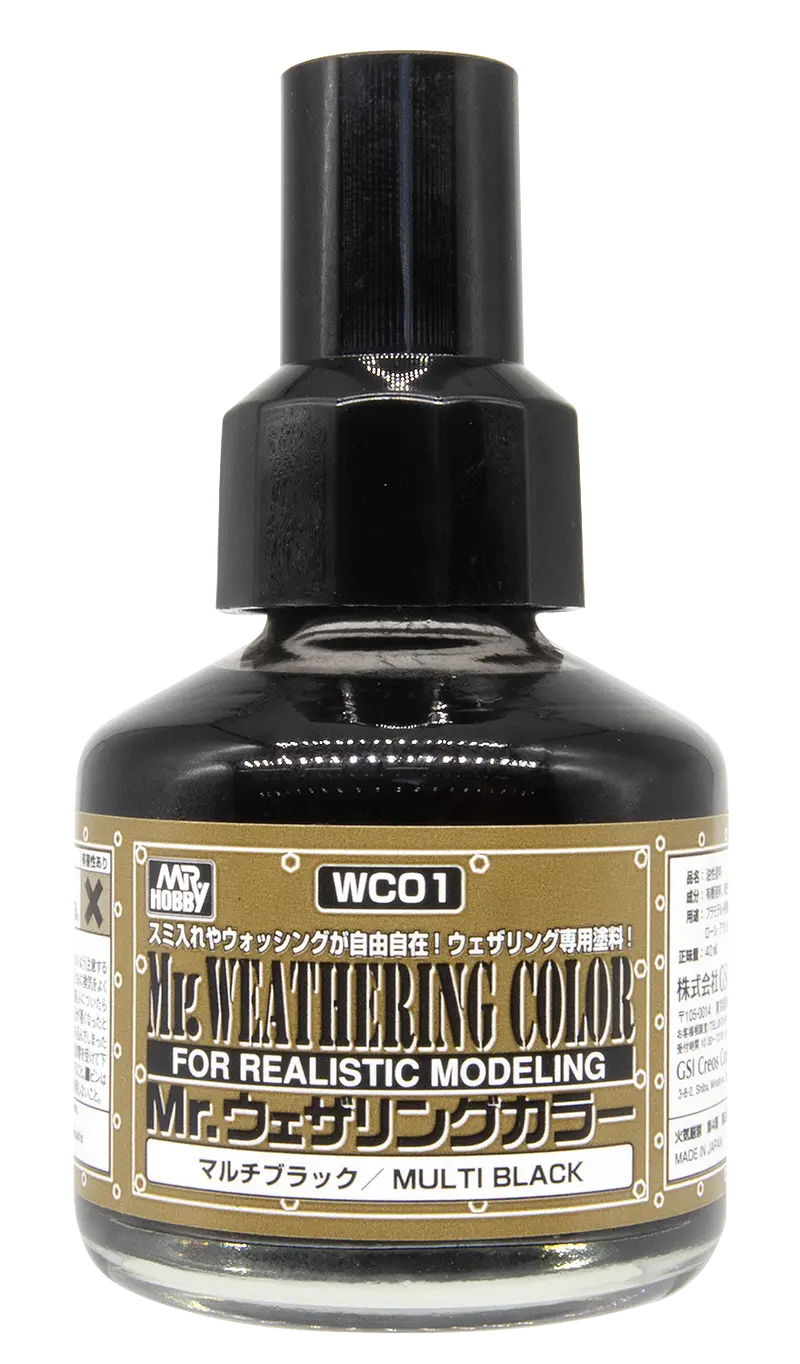 Mr. Hobby Weathering Color Wc01 Multi Black Paint 1