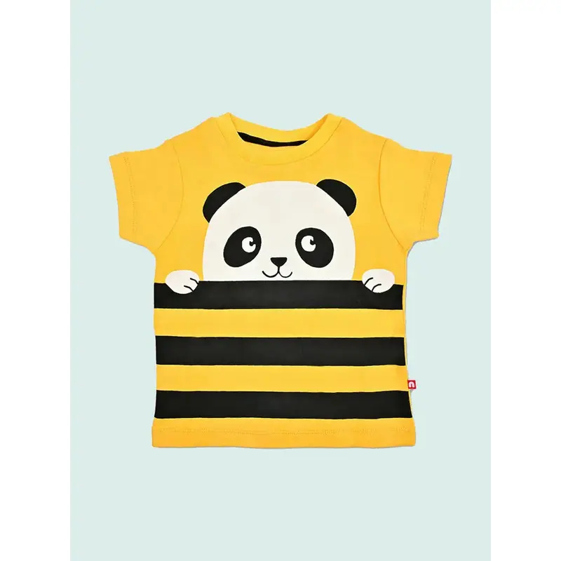 Nino Bambino Panda Print Round Neck Short Sleeve T-Shirt 1
