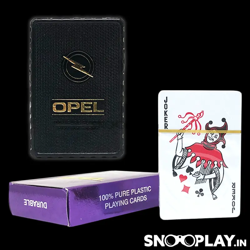 Opel Gold 100% Plastic Cards With Hard Cover Holder (Grown Ups) | Assorted Colours 1