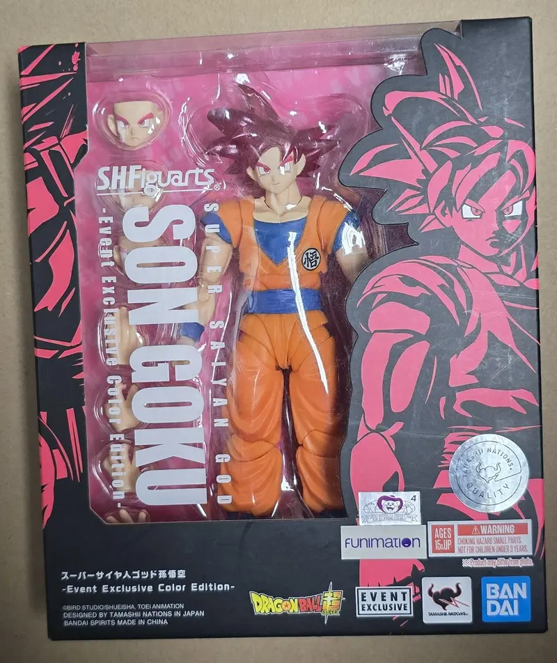 *Open Box* S.H. Figuarts Dragon Ball Super Saiyan God Son Goku Event Exclusive Color Edition 2021 Action Figure 1