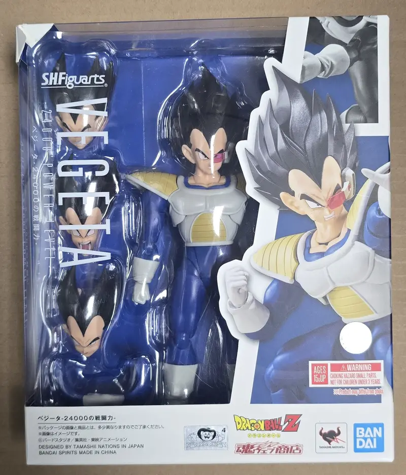 *Open Box* S.H. Figuarts Dragon Ball Z Vegeta 24000 Power Level Action Figure 1