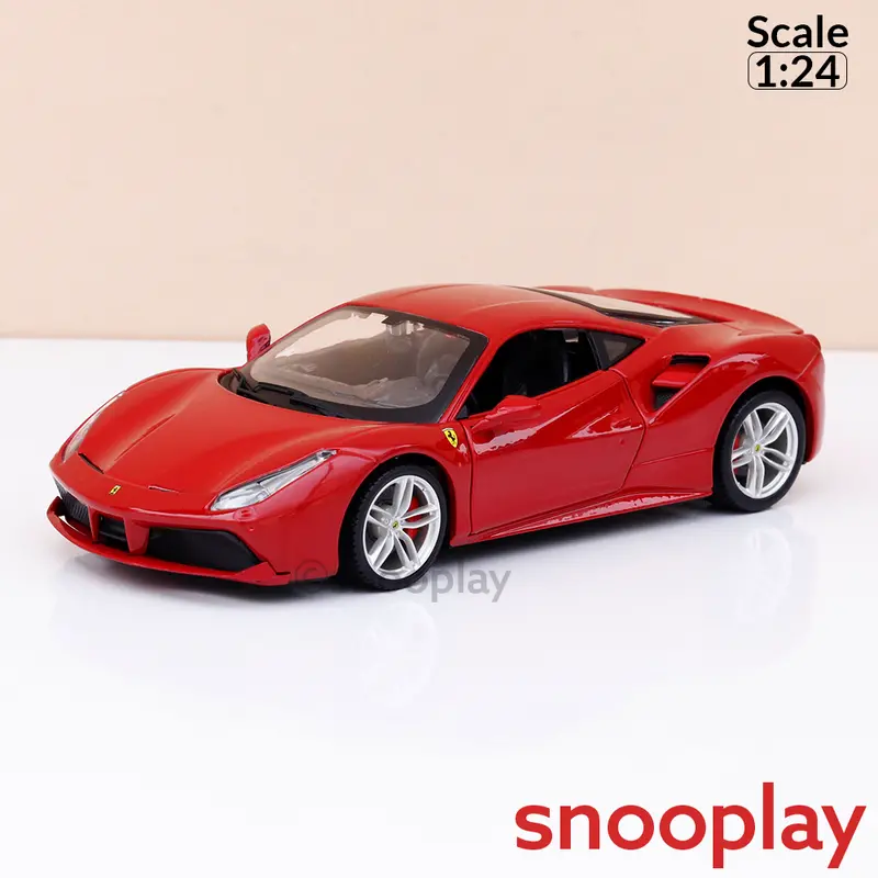 Original Ferrari 488 Gtb Licensed Diecast Car | 1:24 Scale (14 Years Till Grown Ups) 1