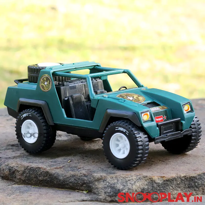Original Funskool Army Toy Jeep - Free Rolling Wheels (3-6 Years) 1