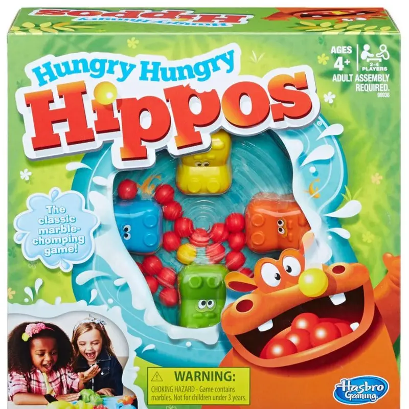 Original Hasbro Hungry Hippos Marble Munching Game (3-8 Years) 1