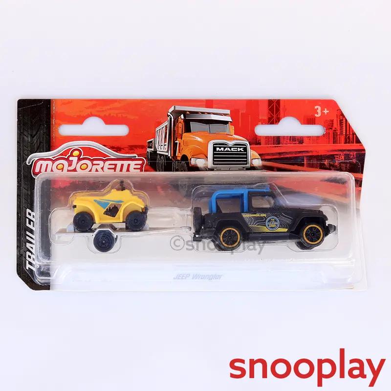 Original Licensed Majorette Diecast Jeep Wrangler Trailer (7 Years Till Grown Ups) 1