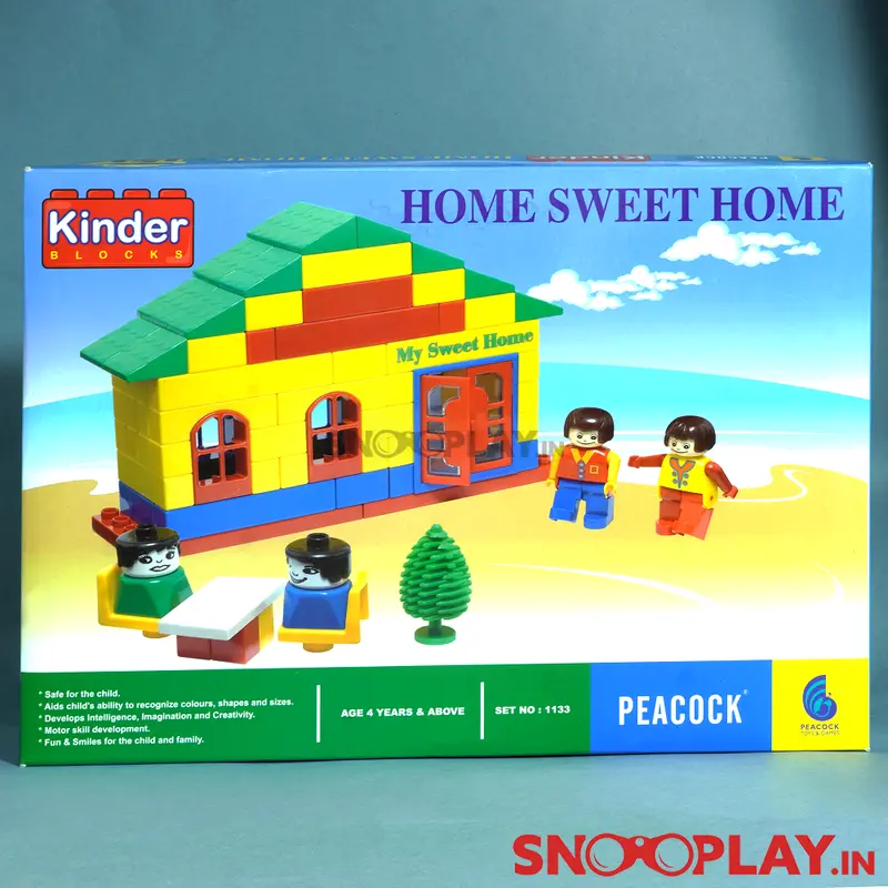 Peacock Kinder Blocks Home Sweet Home - 113 Pieces (4-8 Years) 1