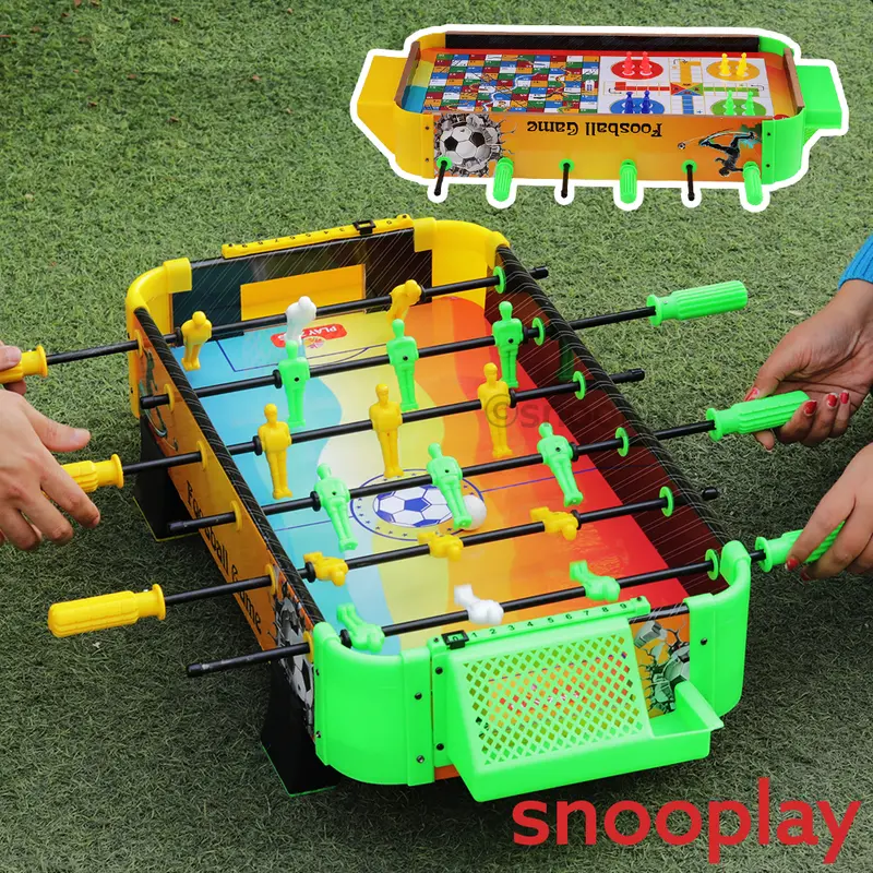 Play Zing 3 In 1 Big Table-Top Foosball, Ludo & Snake Ladder - The Ultimate Shutdown (5-10 Years) | Assorted Colours 1