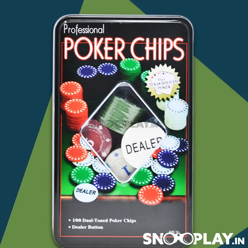 Professional Poker Chips - 100 Dual-Toned Poker Chips (Grown Ups) | Assorted Colors 1