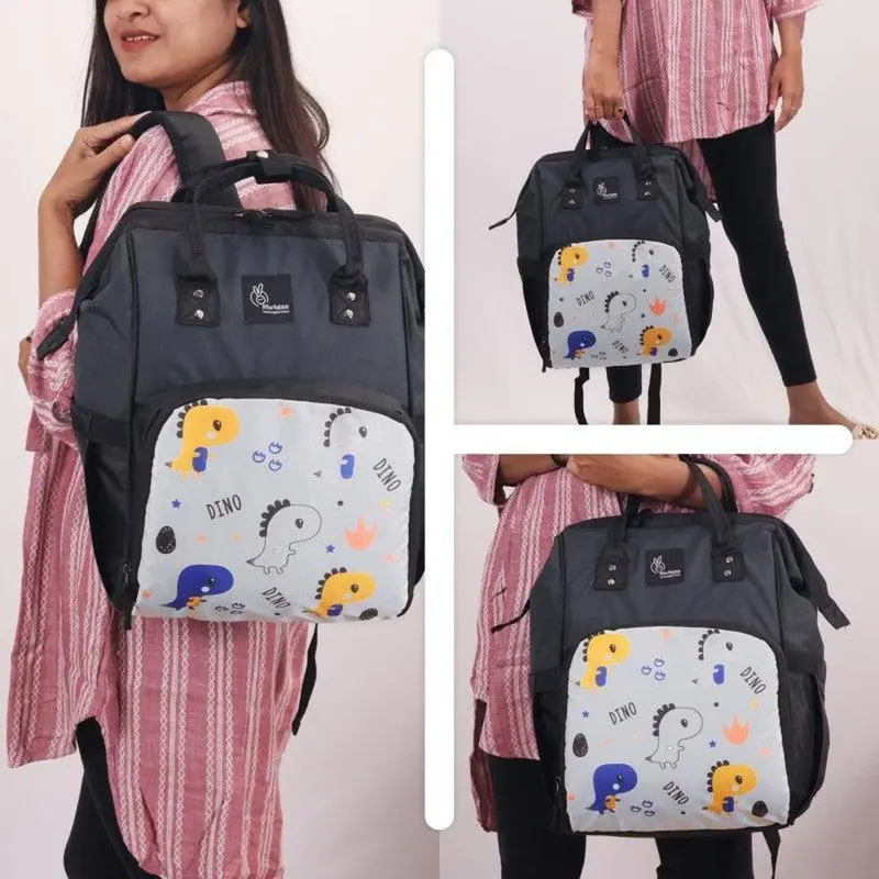 R For Rabbit Diaper Bag With 11 Pockets - Caramello Dino 1