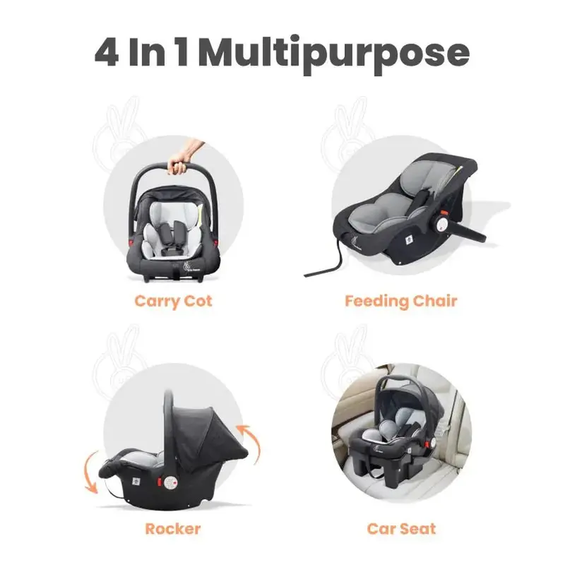 R For Rabbit Picaboo Grand 4 In 1 Multipurpose Baby Carry Cot Cum Car Seat 1