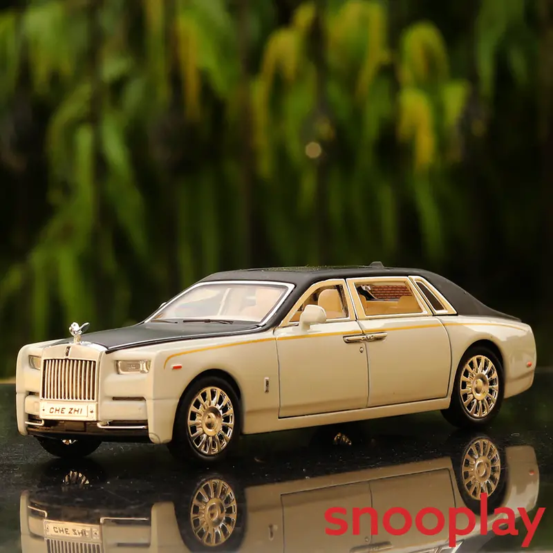 Resembling Rolls Royce Luxury Car 3219 Diecast Car - Pull Back, Openable Doors, Sound & Light | 1:32 Scale (3 Years Till Grown Ups) | Assorted Colors 1
