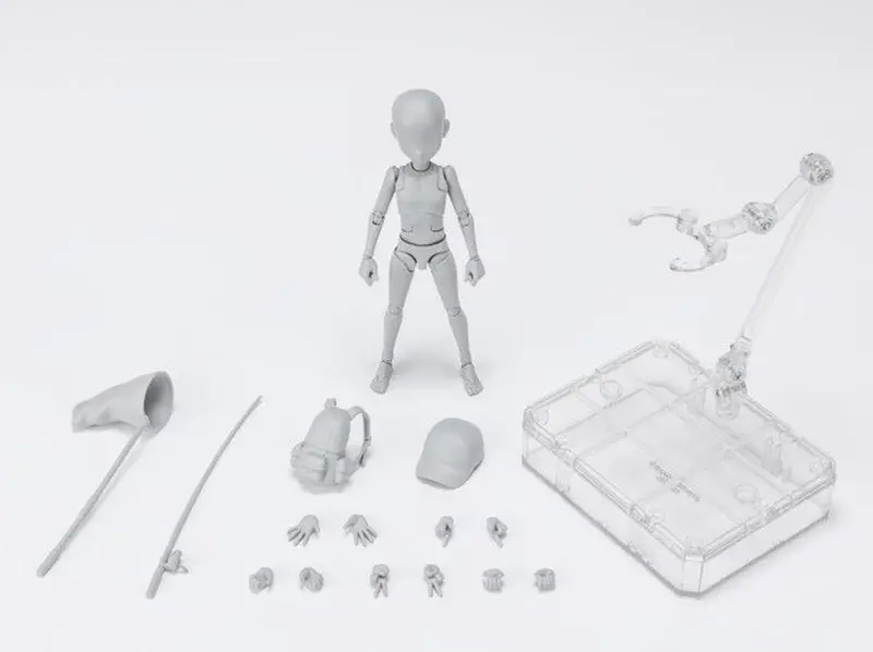 S.H. Figuarts Man Boy Male Body Kun (Ken Sugimori Edition) Dx Gray Action Figure 1