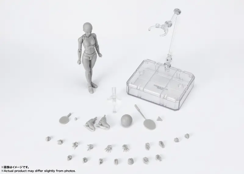 S.H. Figuarts Woman Girl Female Body Chan (Sports Edition Set) Gray Action Figure 1