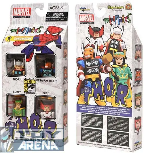 Sdcc 2012 Minimates The Mighty Thor, Beta Ray Bill, Loki, Sif 4-Pk Comic Con Exclusive 1