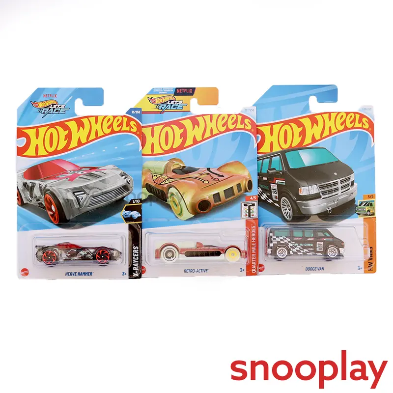 Set Of 3 Hot Wheels [Hw 316] - Retro-Active, Nerve Hammer, Dodge Van 1