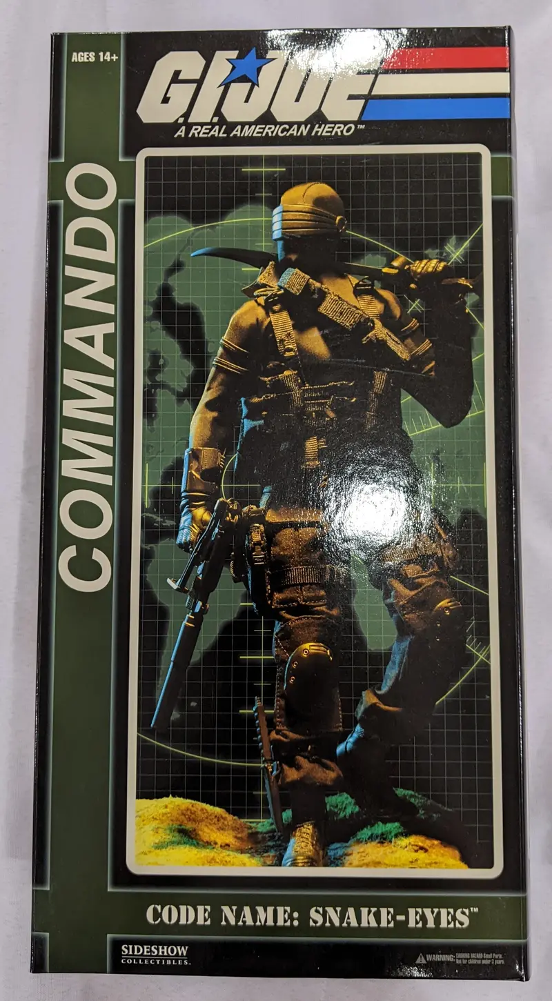 Sideshow Collectible 1/6 G.I. Joe Commando Snake Eyes Sixth Scale Figure - A *Open Box* 1