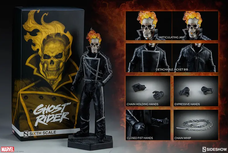Sideshow Collectibles 1/6 Ghost Rider Johnny Blaze Sixth Scale Figure 1