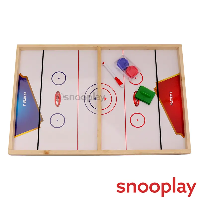 Simarr 2 In 1 String Hockey Set With 10 Coins, White Marker & Duster (5-10 Years) 1