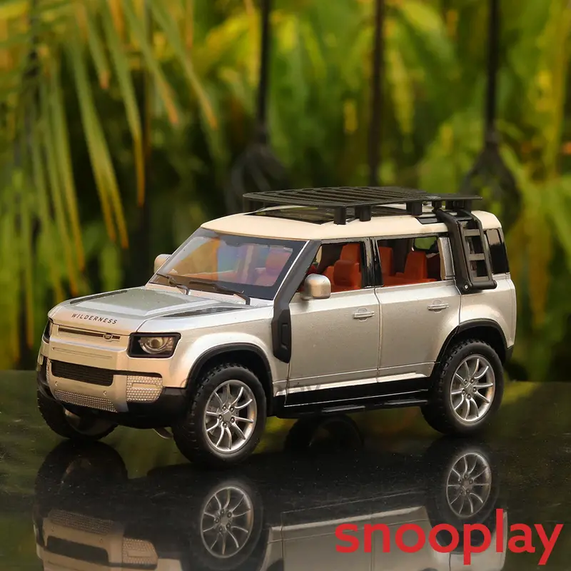 Sms Play & Smile Resembling Defender 2201 Diecast Car - Pullback, Light & Sound, Openable Parts | 1:22 Scale (3 Years Till Grown Ups) | Assorted Colors 1