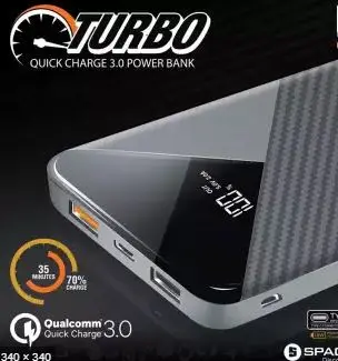Space Turbo Pd Technology 10000Mah Power Bank For Fast Charging Iphone X,Xs,11- 6 Months Official Warranty 1
