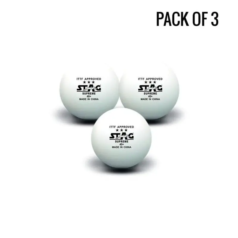 Stag Global 3 Star Supreme Table Tennis Balls | Iitf Approved | Pack Of 3 (9 Years Till Grown Ups) 1