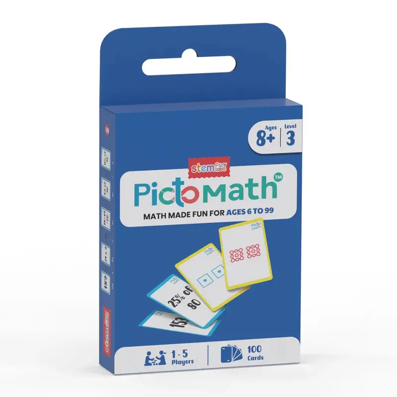 Stemplay Labs Pictomath 8+(Level 3) Educational Card Game 1