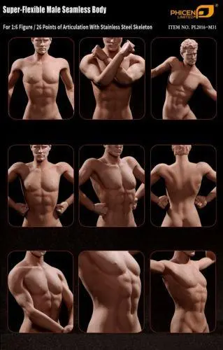Tbleague Phicen 1/6 Super Flexible Male Seamless Sixth Scale Pl2016-M31 1