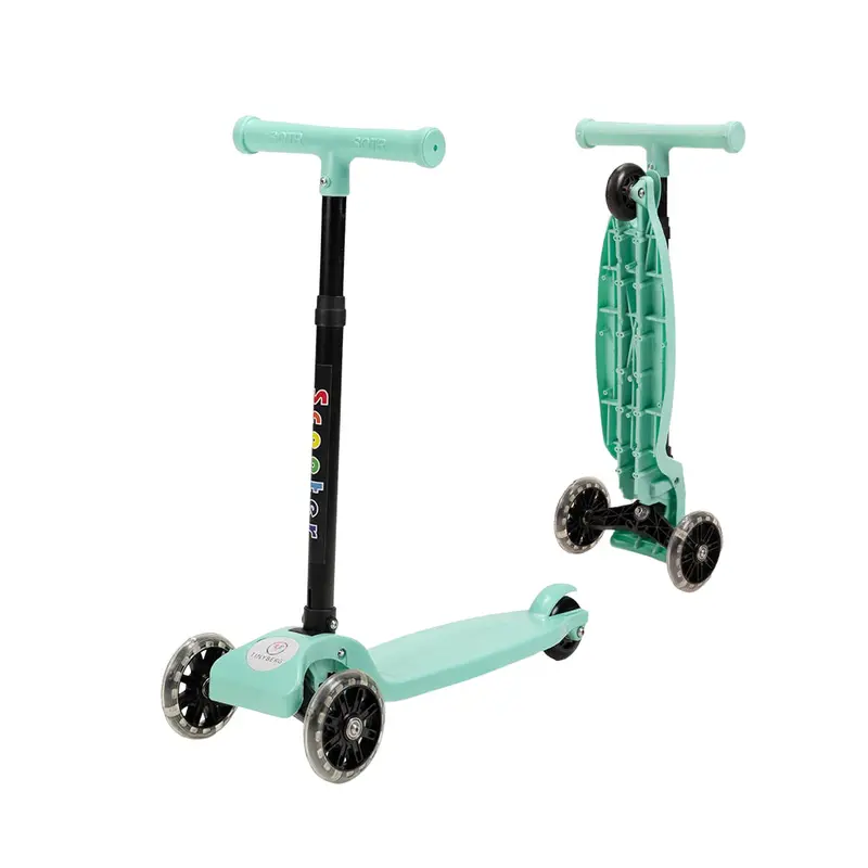 Tinyberg Kids Scooter With Led Wheels, Adjustable Height & Foot Brake | Vroom Vroom 1