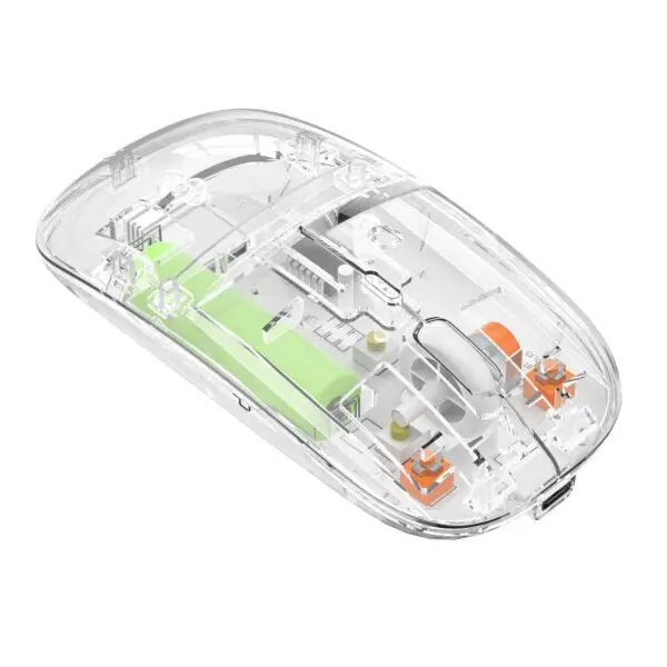 Transparent Wireless + Bluetooth Dual-Mode Rechargeable Mouse 1