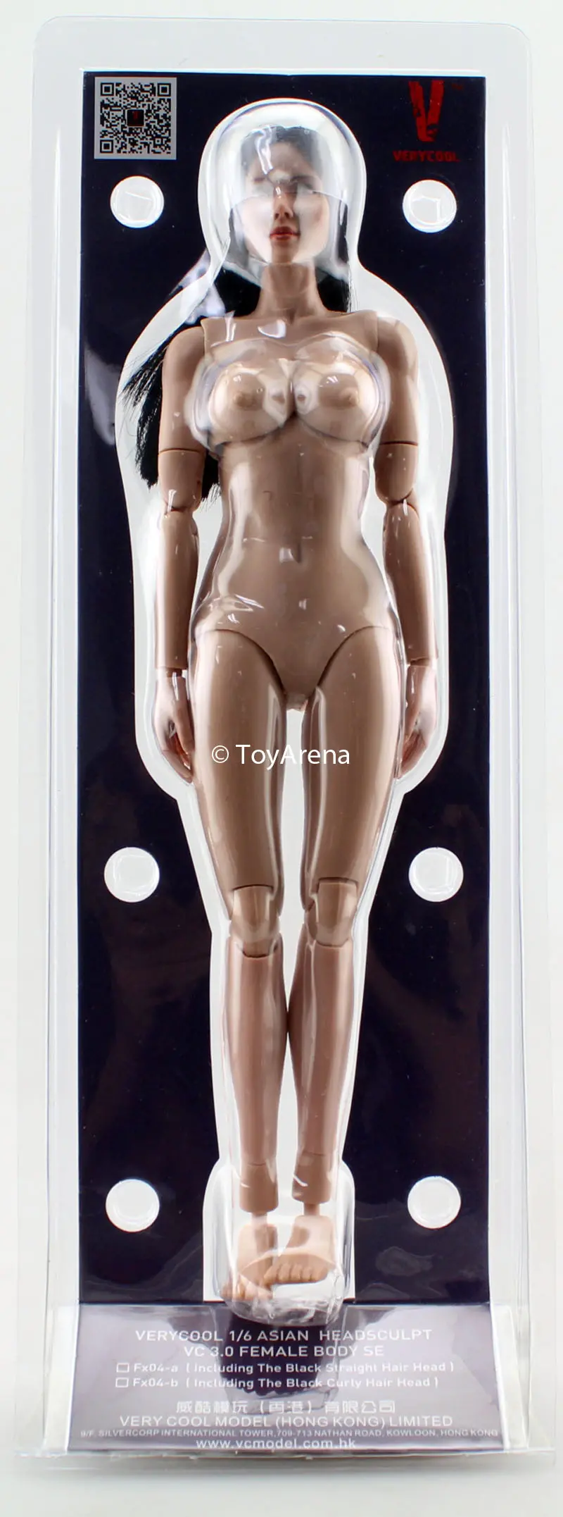 Very Cool 1/6 Scale Fx04-A Asian Female Body 3.0 With Stright Hair Action Figure Set 1