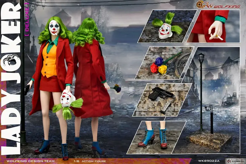Wolfking 1/6 Wk89022a Female Joker Deluxe Edition Sixth Scale Figure 1