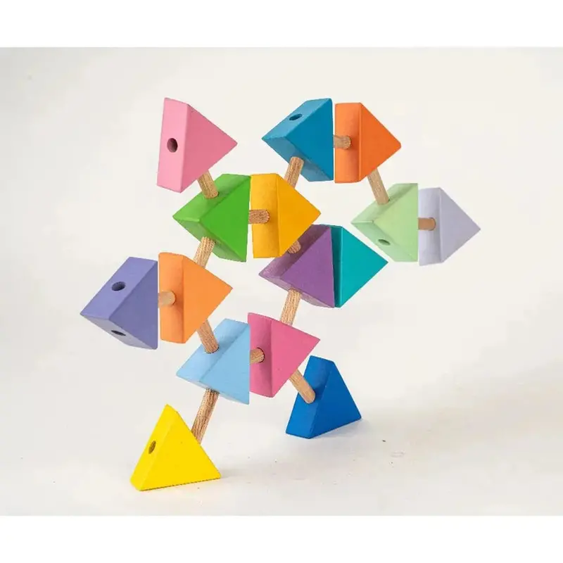 Woodbee Toys 15 Pieces Trilinks - Open Ended Toy (3-6 Years) 1