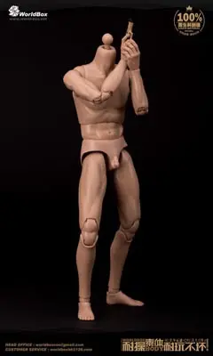 Worldbox 1/6 Scale 12" Narrow Shoulders Articulated Male Body At-011 1