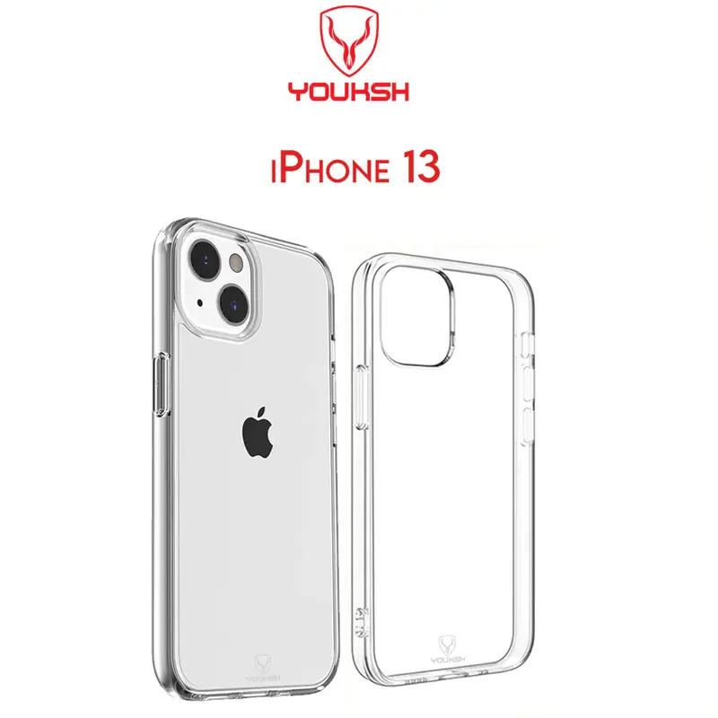 Youksh Apple Iphone 13/13 Pro Transparent Case | Soft Shock Proof Jelly Cover 1