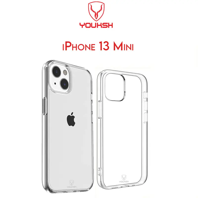 Youksh Apple Iphone 13 Mini Transparent Case | Soft Shock Proof Jelly Cover 1