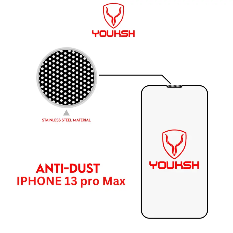 Youksh Apple Iphone 13 Pro Max Anti Static Glass Protector With Youksh Installation Kit 1