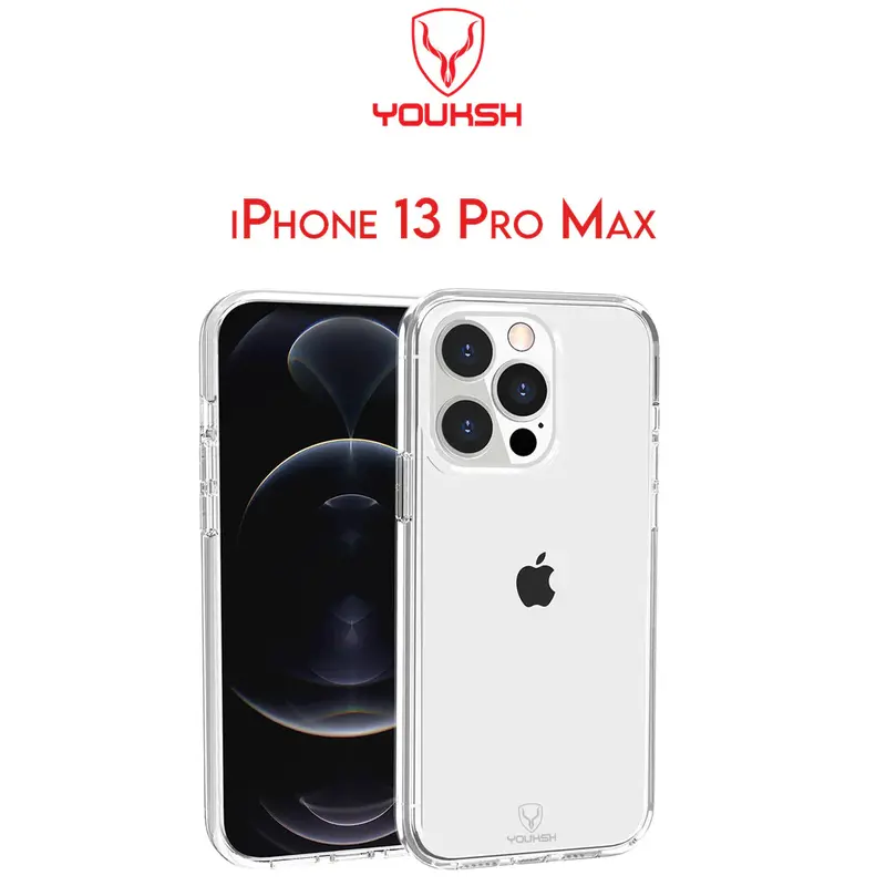 Youksh Apple Iphone 13 Pro Max Transparent Case | Soft Shock Proof Jelly Cover 1