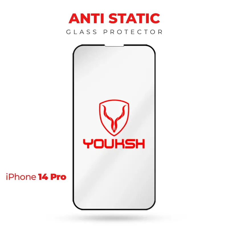 Youksh Apple Iphone 14 Pro Anti Static Glass Protector With Youksh Installation Kit 1