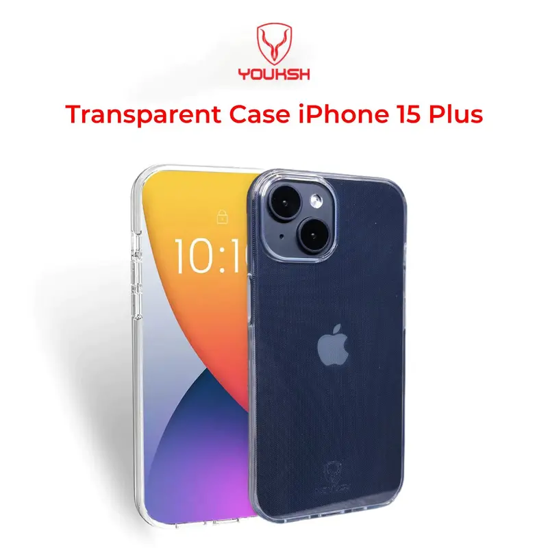 Youksh Apple Iphone 15 Plus Transparent Case | Soft Shock Proof Jelly Cover 1