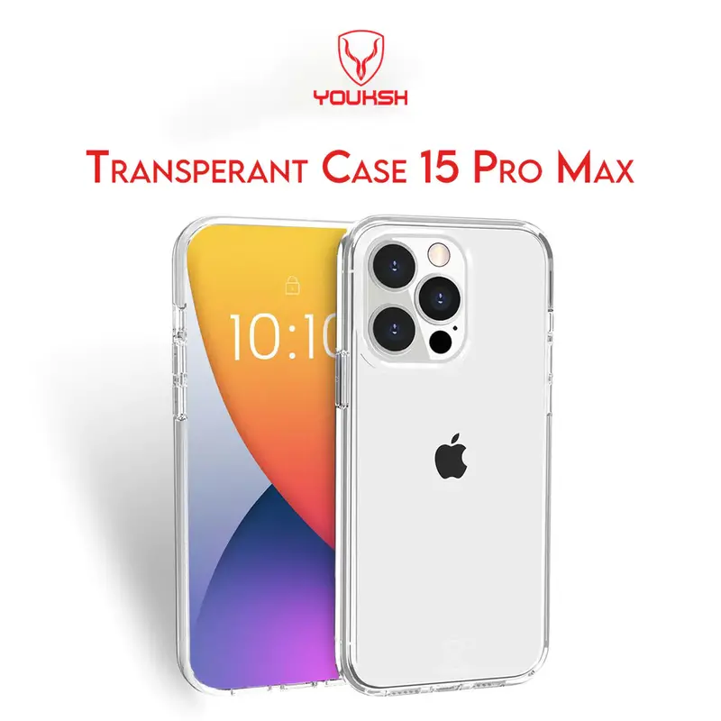 Youksh Apple Iphone 15 Pro Max Transparent Case | Soft Shock Proof Jelly Cover 1