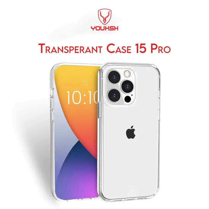 Youksh Apple Iphone 15 Pro Transparent Case | Soft Shock Proof Jelly Cover 1
