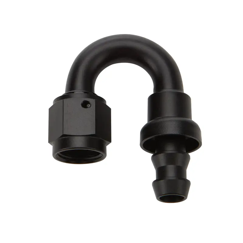 Allstar Performance 49486 Black 180° Push-Lock Hose Elbow Fitting (-16 An) 1