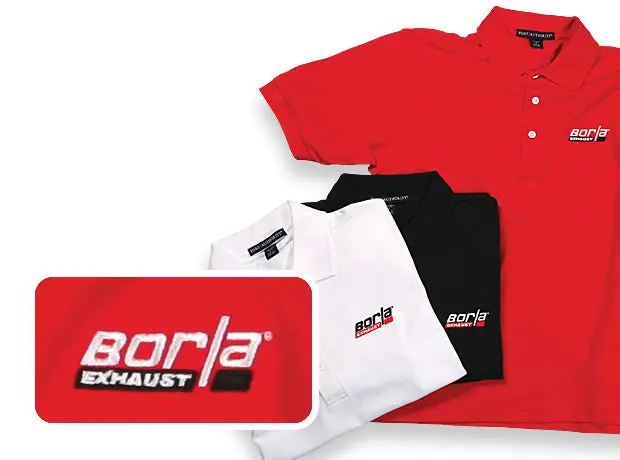 Borla Men’S Black Performance Polo Shirt – Size Large 1