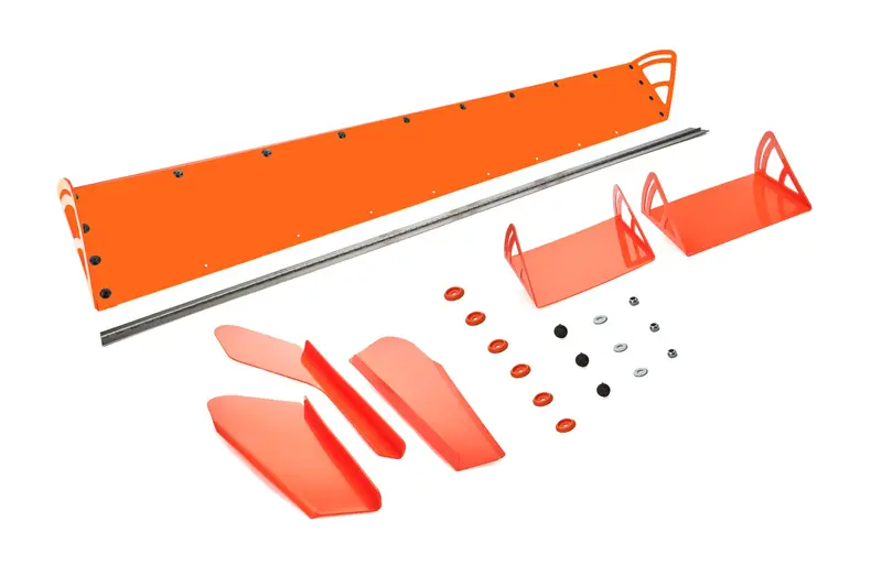 Dominator Race Products Lm Orange Plastic Spoiler – 8” X 72” Lightweight Aerodynamic Wing 1