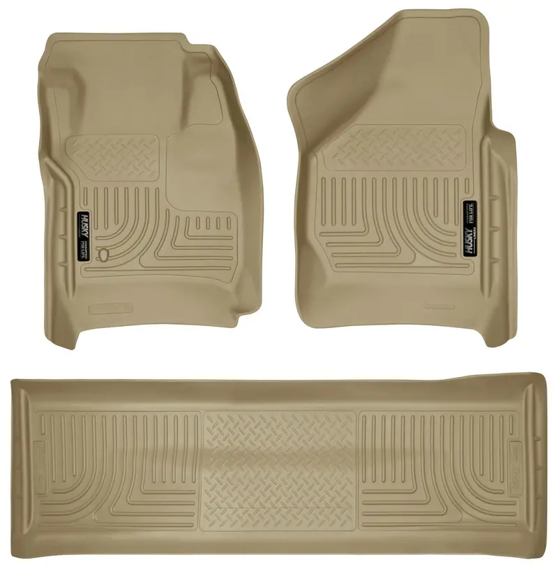 Husky Liners Front And Second-Row Floor Mats With Full Footwell Coverage 1